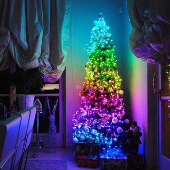 Vianočný Strom Dekorácie Vianoce Zariadených Svetlá Vlastné LED Reťazec Svetlá Aplikáciu Diaľkové Ovládanie Svetla