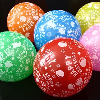 50/100ks 12 palcový latex baloon Deťom narodeninovú oslavu balóny Happy Birthday tlač balóny happy birthday balóny GYH