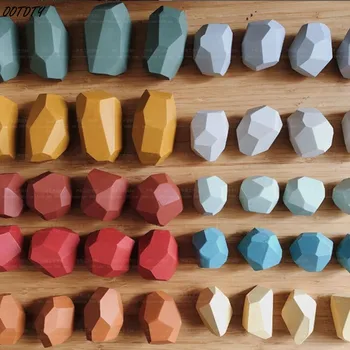 1 Nastavte Deti Drevené Farebné Kamenné Stohovanie Hra stavebným Deti Kreatívne Vzdelávacie Puzzle, Hračky Družstvo zručnosti Hračky