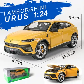 Well 1:24 Lamborghini Urus biele auto zliatiny auto model simulácie auto dekorácie kolekcie darček hračka lejacích model chlapec hračka