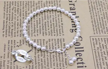 925 sterling silver módne nudné poľský loptu dámy'bracelet šperky žien č fade darček k narodeninám náramky drop shipping