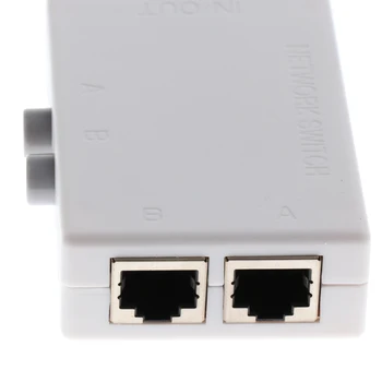 MagiDeal Mini 2Port Príručka Zdieľanie v Sieti Prepínač 2v1 1In2 RJ45 Ethernet Switcher