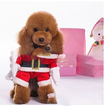 Santa Psa Kostým Vianočné Oblečenie Pre Malé Psy Zimné Psa Kabát S Kapucňou Bundy Šteňa Mačka Oblečenie Vianočné Oblek