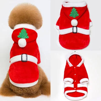 Vianoce Psa Oblečenie pre Malé Psy Zimné francúzsky Buldog Chihuahua Kabát s Kapucňou Bundy Vianoce Šteňa Mačka Oblečenie Pet Kostým