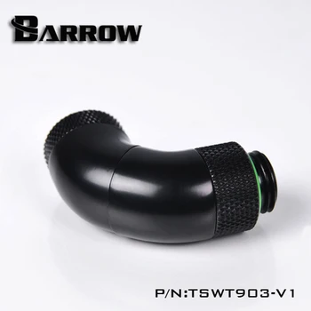 Barrow Biela Čierna Strieborná Tri Rotačné 90 Stupňov otočná IG1 / 4 extender vodné chladenie armatúry TSWT903-V1
