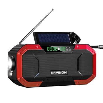Tiesňové Slnečnej Strane Kľučky Počasie Rádio 5000mAh Power Bank Nabíjačku zábleskové Svetlo Pre Vonkajšie Nabíjačku Kempingové Vybavenie