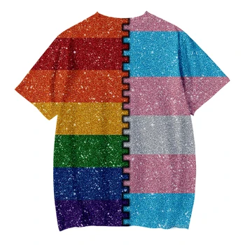 LGBT 3d T Shirt Muži/ženy Lesbičky, Gejom, Bisexuáli Transgender Rainbow T-shirt Deti Streetwear Deti Bežné Tričko Oblečenie