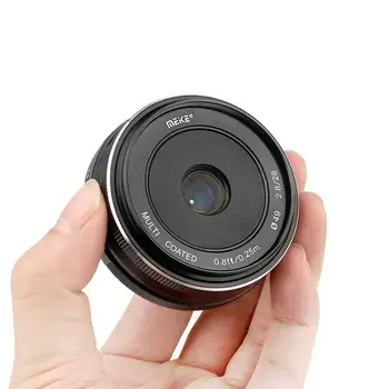 Meike 28mm f2.8 pevných manual focus objektív pre Canon EOS M Sony E Fujifilm Fuji X Olympus Panasonic M4/3 Mount Mirrorless