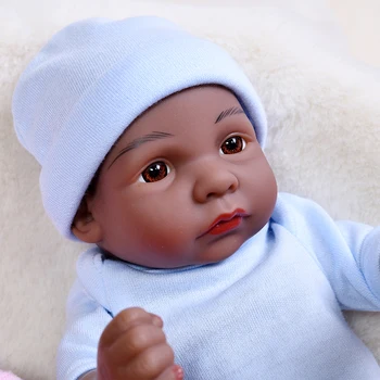 JINGXIN 28 cm Afriky Reborn Bábiky Baby Kúpeľ Hrať Black Deti Reborn Hračky, Plné Silikónové Realistické Spanie Bábika Darček Pre Dievča