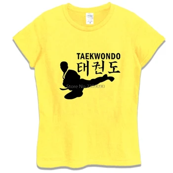 Nové Taekwondo Kope T-shirt Ženy Bavlnené Tričko Letné Dievča Krátke Rukáv Tričko Hip Hop Tričká Topy Harajuku Streetwear