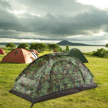 TOMSHOO Camping Stany 1 Osoba Nepremokavé Camping Stan PU1000mm Polyester Textílie jednovrstvový Stan pre Vonkajšie Cestovanie Turistika