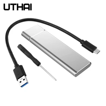 UTHAI T24 USB3.1 Typ C do polohy M. 2 NGFF SSD Krytu M2 USBC Mobilný Pevný Disk HDD Box Prípade 2230/2242/2260/2280 M2 S Káblom