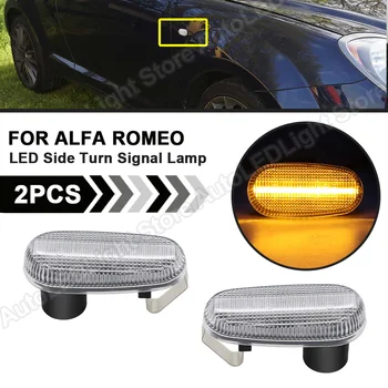 2 ks Na Alfa Romeo 147, GT-MiTo FIAT Bravo II Hatchback LED Bočné Obrysové Svetlo Šípku Zase Signál Blinker Lampa Indikátor Jasné