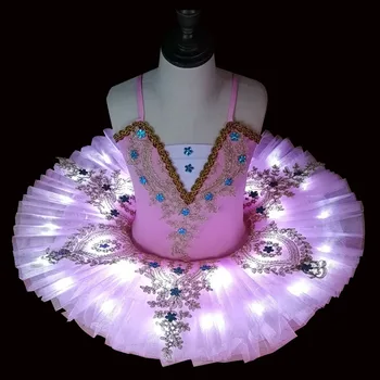 2020 Nové Profesionálne Palacinka Balet Tutu Šaty Pre Dievčatá, Námornícka Modrá Balerína Tylu Tanečných Kostýmov, Balerína Šaty Deti Dancewear