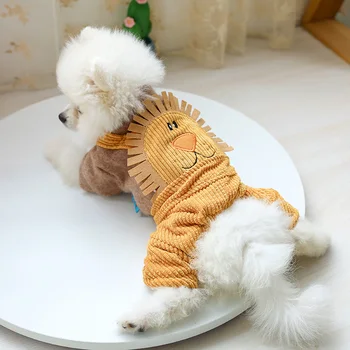 PETCIRCLE Pet Hrubý Kabát Teplé Zimné Oblečenie pre psy, Teddy Pomeranian Malý Pes Štyri-legged Oblečenie