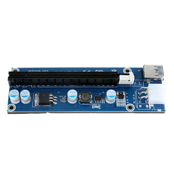 SATA PCIe USB 3.0 Navyšoval Karty 30CM/60CM Ťažba Kábel Drôt PCI-E 1x Express 16x Extender Stúpačky Adaptér 15-Pin-Napájací Kábel 6Pin