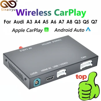 Bezdrôtové Apple Carplay Android Auto Modul Pre AUDI B9 A5/S5/A4/A3, A6, A7, A8 Q2 Q3 Q5 Q7 B9 S5 MMI Systému Zrkadlo-link Siri Hlas