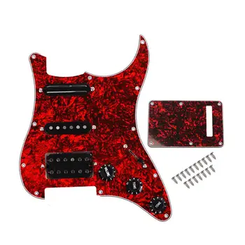 IRIN Červená Korytnačka Shell Pickguard Elektrická Gitara A Black SSH Naložené Prewired Scratchplate Montáž