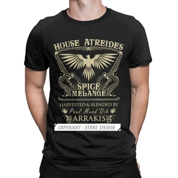 Muži Jeseň Topy T Shirt Dom Atreides Arrakis Mužov Bavlna Vintage Tričko Sci-Fi Voľné Bežné Camisa