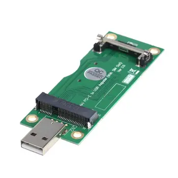 Mini PCI-E na USB Adaptér so SIM 8Pin Karta, Slot pre WWAN/LTE Modul Mini Card na Ploche PC Podpora SIM 6pin/8pin Karty Pripojenie