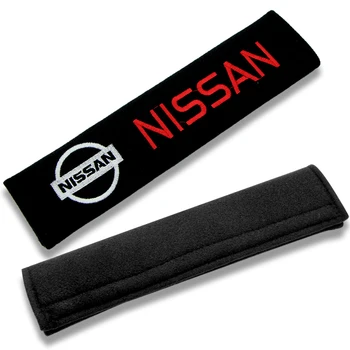 2 ks Bavlnené Auto Odznak Pásov Ramene Ochrany Vankúš pre Nissans Nismo X-trail Almera Qashqai Tiida Teana