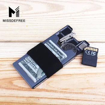 Minimalistický Hliníkové Slim Peňaženka pre Mužov a Ženy Uhlíkových Vlákien Predné Vrecko, Kľúč Mince Prípade & Kreditnej Karty Držiteľ RFID Blokovanie