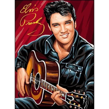 Plné Námestia/ Kolo Vŕtať 5D DIY Diamond Maľovanie Elvis Presley Stenu Obrázok Diamond Výšivky Cross Stitch Crystal Mozaiky Nástroje