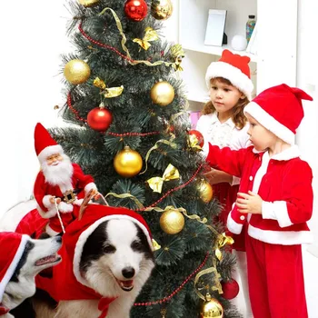 Pes Vianočný Kostým Jedinečné Kreatívne Modelovanie Pet Vianoce Oblečenie pre Santa Claus Jazda na domáce Zvieratá Bunda