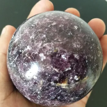 Prírodné lepidolite kameň crystal ball domáce dekorácie oblasti liečivé kryštály