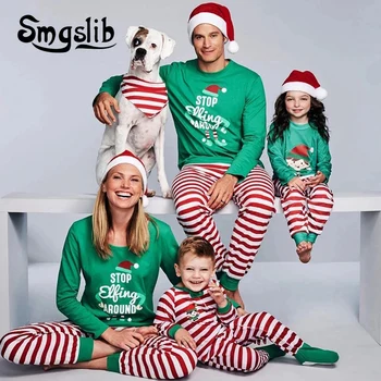 Rodina Vianoce Pyžamo Nastaviť Rodiny Zodpovedajúce Oblečenie 2020 Vianočné Oblečenie Pre Dospelých, Deti Pyžamo Set Baby Romper Sleepwear