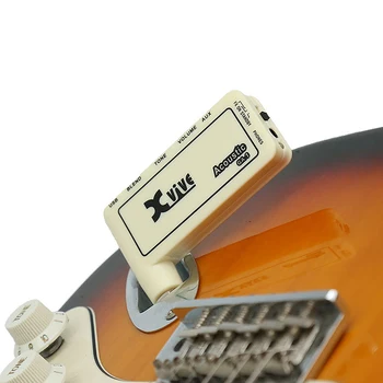 Xvive GA1 Klasický Rock Mini Prenosné Dobíjacie Elektrická Gitara Konektor pre Slúchadlá Amp Zosilňovač