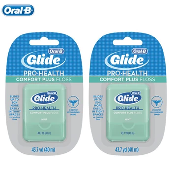 Ústne B Gilde Pro-zdravie Comfort Plus Zubná Niť Niť Ultra Hlboké Čistenie Ďasien Starostlivosti Mint Flosser 40M 2packs starostlivosť o chrup