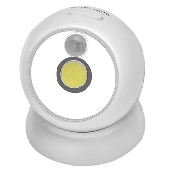COB LED PIR Snímač Pohybu, Nočné Svetlo Batérie Prevádzkované na Núdzové Skriňa Chodba Spálňa Lampa biele Svetlo