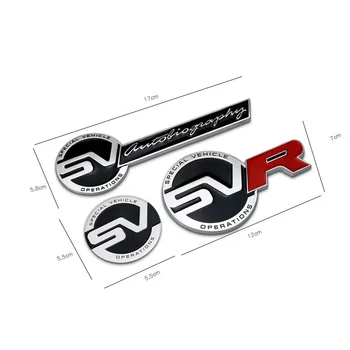 Kovové Auto Telo Nálepka pre SV Logo Land Rover defender, freelander 2 discovery Auto Styling List Kotúča, Znak, Odznak Príslušenstvo