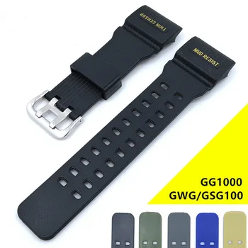 Silikónové Gumy Sledovať Popruh Pre Casio G-Shock GG-1000 GWG-100 GSG-100 Nahradenie Kapela Mužov Šport Watchband Casio Príslušenstvo