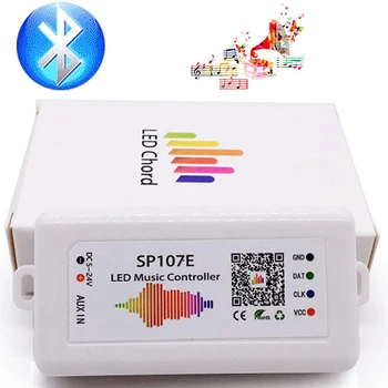 FULL-WIFI RGB SP107E Pixel IC SPI Hudby, Bluetooth ovládač pre WS2812 SK6812 SK9822 RGBW APA102 LPD8806 Pásy DC5-24V