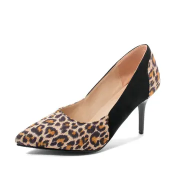 Sianie Tianie 2020 jar leto plytké jednej topánky leopard tlač sexy žena tenké vysoké podpätky ženy čerpadlá bodce veľká veľkosť 46