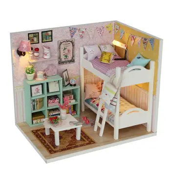 Doll House diy Kabíne Ručne zmontované Model Hračky Hviezdy Príbeh/Priateľka Príbeh Valentína Darček