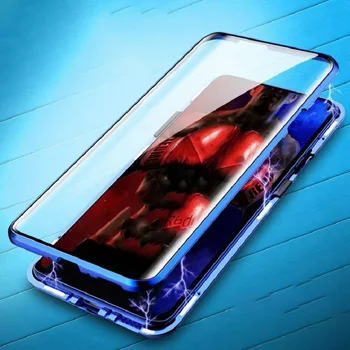 Hliníkový Full Ochranné Telefón puzdro pre Samsung A71 A51 M10 M20 M30 A01 A11 M11 M31 A31 A21s Jeden Tvrdené Sklo Zadný Kryt