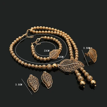 Fani 2018 Nádherné Dubaj Zlatá Farba Šperky Set Nigérijský Svadobné žena príslušenstvo šperky set Veľkoobchod vyhlásenie šperky set