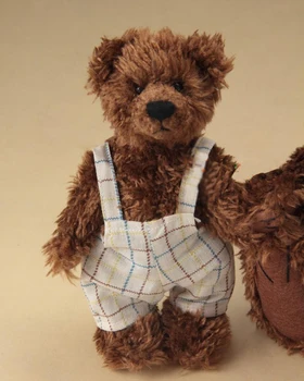 Matka a syn medveď teddy bear plyšové plyšové hračky s oblečením a vzlietnuť plyšové spoločné medvedík bábika pre deti narodeninám