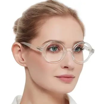 Okuliare na čítanie Ženy Jasný Objektív Okrúhle Okuliare Modré Svetlo Okuliare, Optické Podívaná S Diopter 0 až+6.0 oculos redondo MA