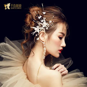 Crystal vtákov ucho visí s dvojakým použitím strane vlasy dekorácie Super fairy party vlasy svadobné šperky pre ženy
