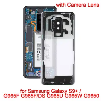 Pre Galaxy Transparentné Batérie Zadnom Kryte+Objektív Kryt pre Samsung Galaxy S7 Edge/S7/S8/S8 +/S9/S9+/S10/ S10+/S10e/Poznámka 10