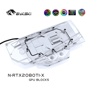 Bykski Vodný Blok použiť pre NVIDIA GeForce RTX 2080Ti/2080 Zakladateľov Edition 11 GB GDDR6/Odkaz Edition/Full Cover Blok Medi