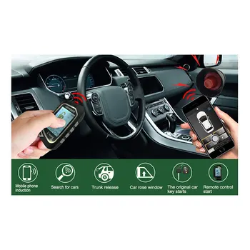 APP Diaľkový Štart Pre Auto Alarm Systém S 2 Spôsob LCD Radič Alarm PKE Telefón Auta, Motor, Auto Alarm Push 2020 verzia