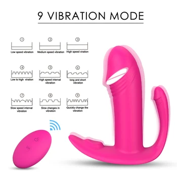 Bezdrôtové Diaľkové Ovládanie 9 Rýchlosť Simulácie Dildo Nohavičky s Vibrátorom GSpot Klitoris Stimulátor Vibračné Nohavičky Sextoy pre Ženy