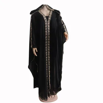 2 Ks Súpravy Turecko Abaya Moslimské Oblečenie Žien Šifón S Kapucňou Marocký Kaftan Večerných Šiat, Pakistan Islamský Hidžáb Vestidos