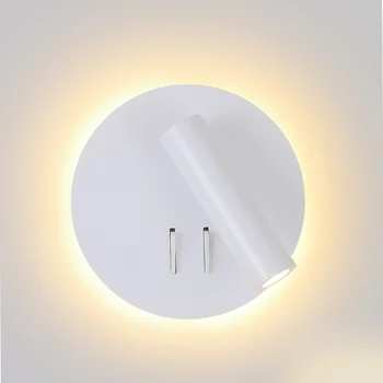 LED Nástenné Svietidlo S vypínačom 3W Spotligh 6W Podsvietenia, možnosť Rotácie Sconce Vnútorné Steny Svetlo Pre Domáce Spálňa Nočné Svetlo