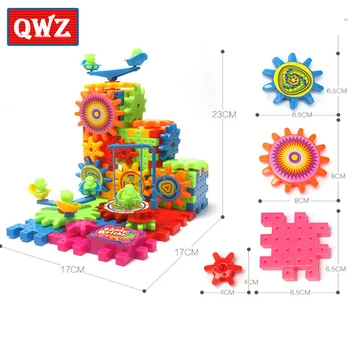 QWZ 81Pcs Plastové Elektrických zariadení 3D Stavebné Bloky Súpravy DIY Tehly Vzdelávacie Hračky Pre Deti, Deti Vianočné Darčeky
